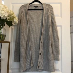 Grey knit cardigan